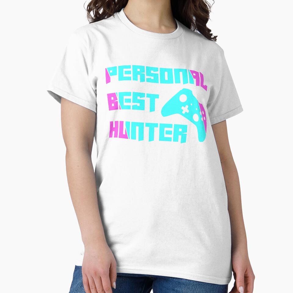 Personal Best Hunter – Neon Gamer Controller Motivation Design by PHRASEandSTYLE