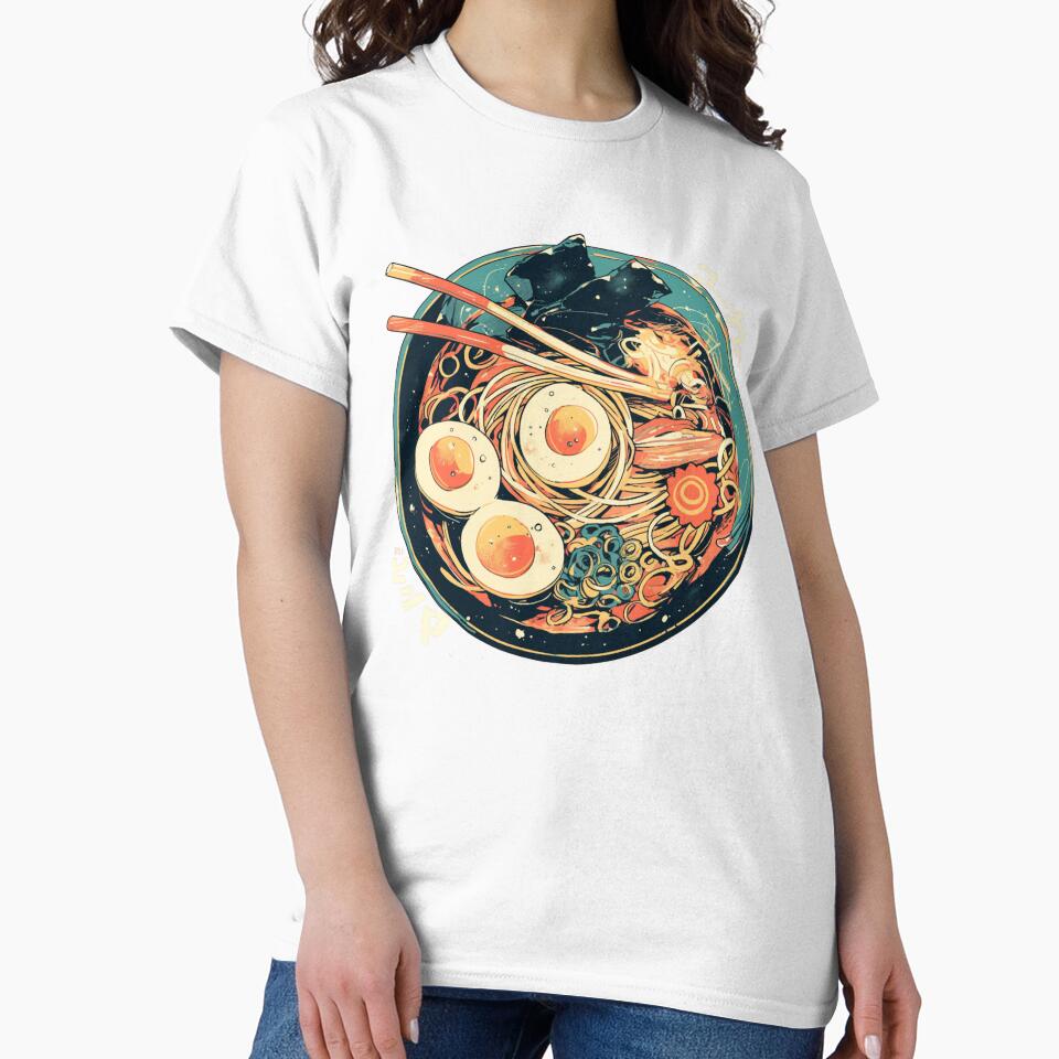 Spicy Ramen Noodles Bowl With Eggs and Beef by Nightarcade