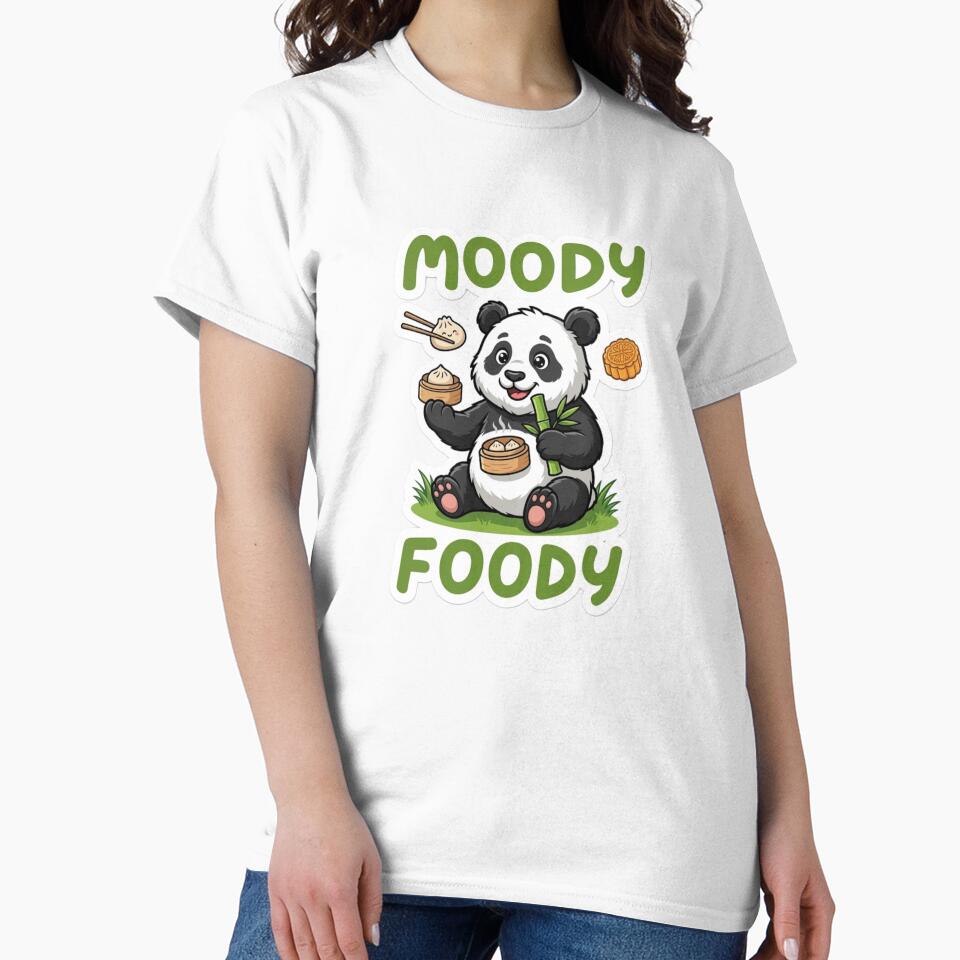 Moody Foody Panda – Cute Dumpling Lover Panda Funny Foodie Design by snaperos