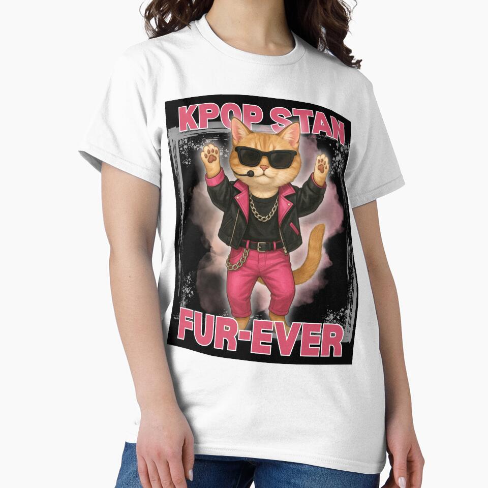 Kpop Stan Forever Funny Cute Cat by Hyunnibear