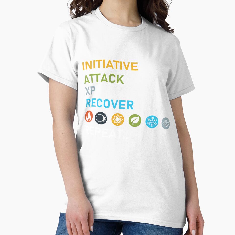 Gloomhaven Initiative, Attack, XP, Recover, Repeat Board Game Graphic - Tabletop Gaming by DerekMcCronex
