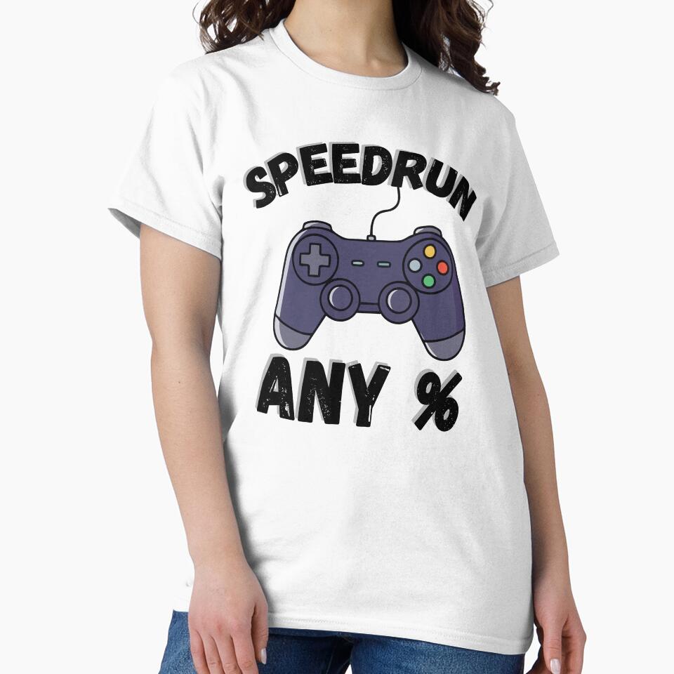 Speedrun Any % – Gamer Controller Graphic Design by PHRASEandSTYLE