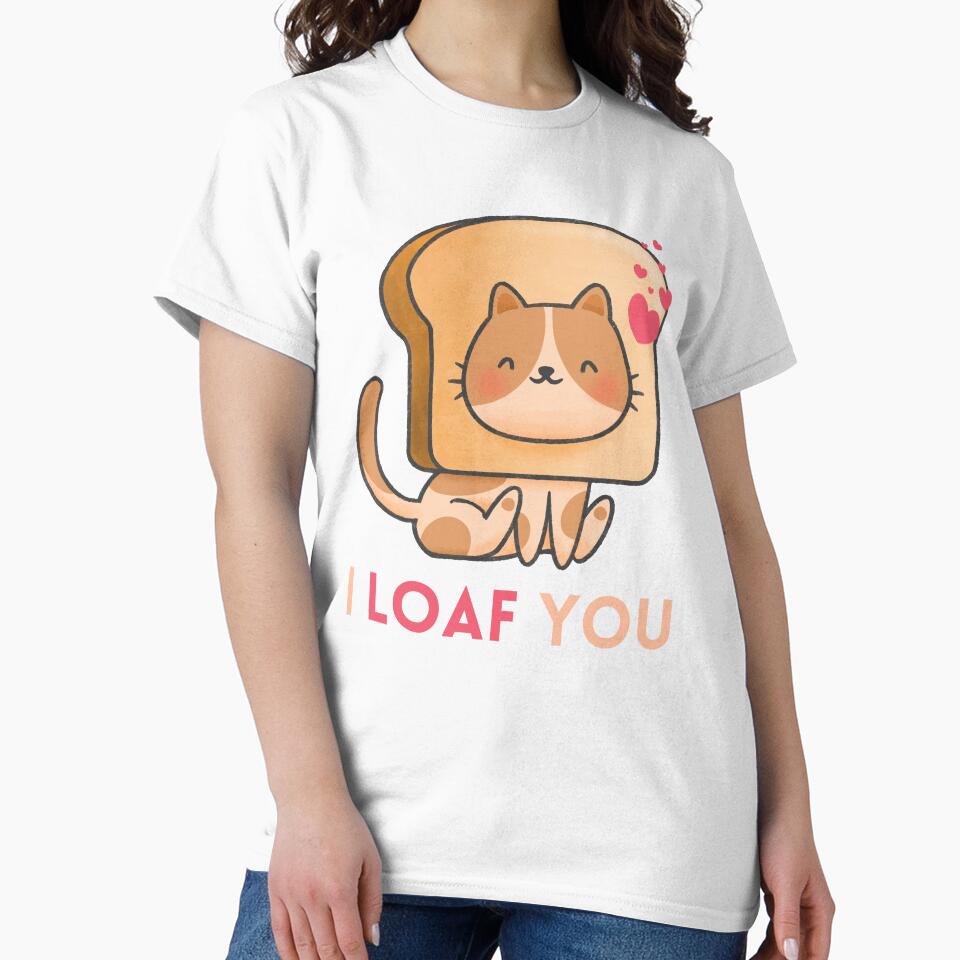 I Loaf You Cute Cat with Bread by quinellie