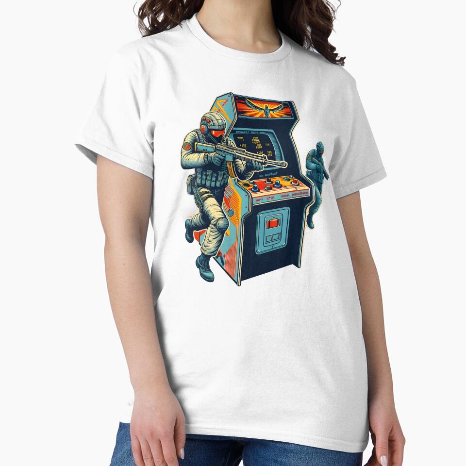 Tactical Soldiers Emerging from Retro Arcade Machine - Inspired by "Contra". by The-T-In-Retro