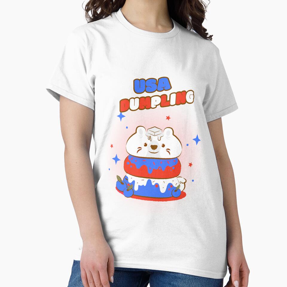 USA Dumpling 4th of July Funny Patriotic Anime Cute Shiba Inu by Winter--Flowers