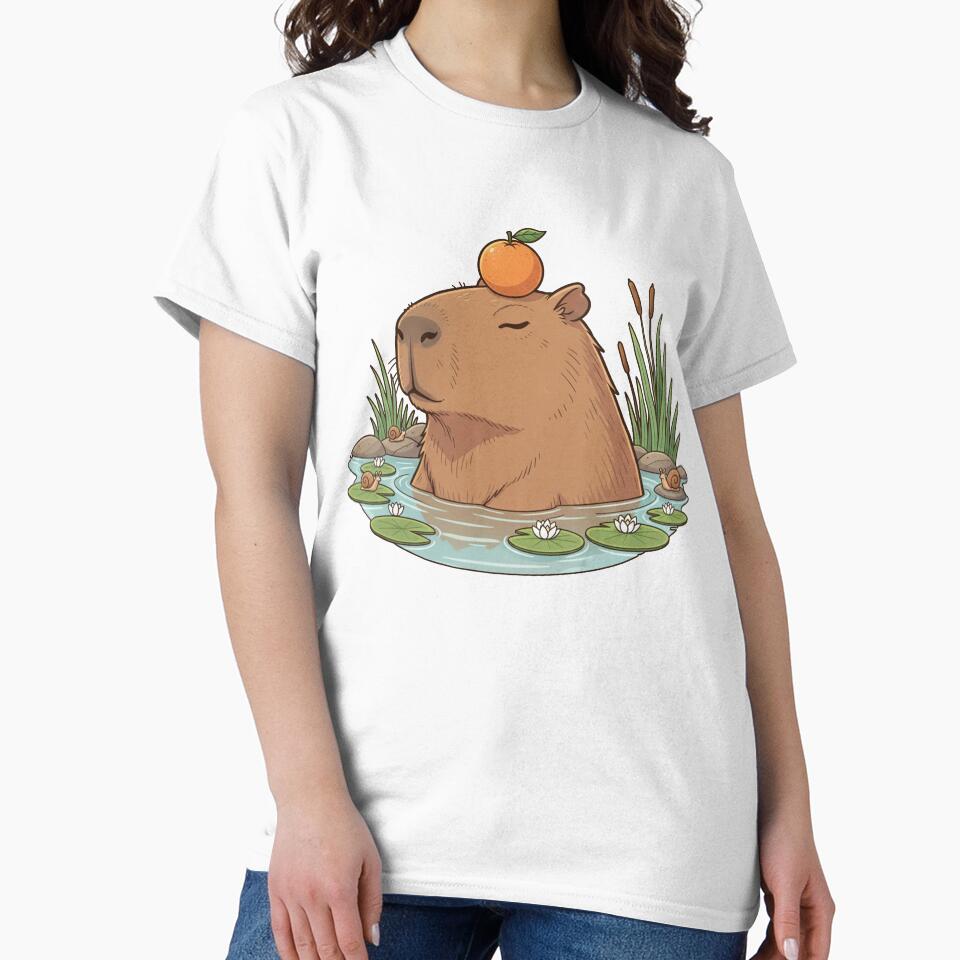 Chill Capybara with Orange by PastelPopShop