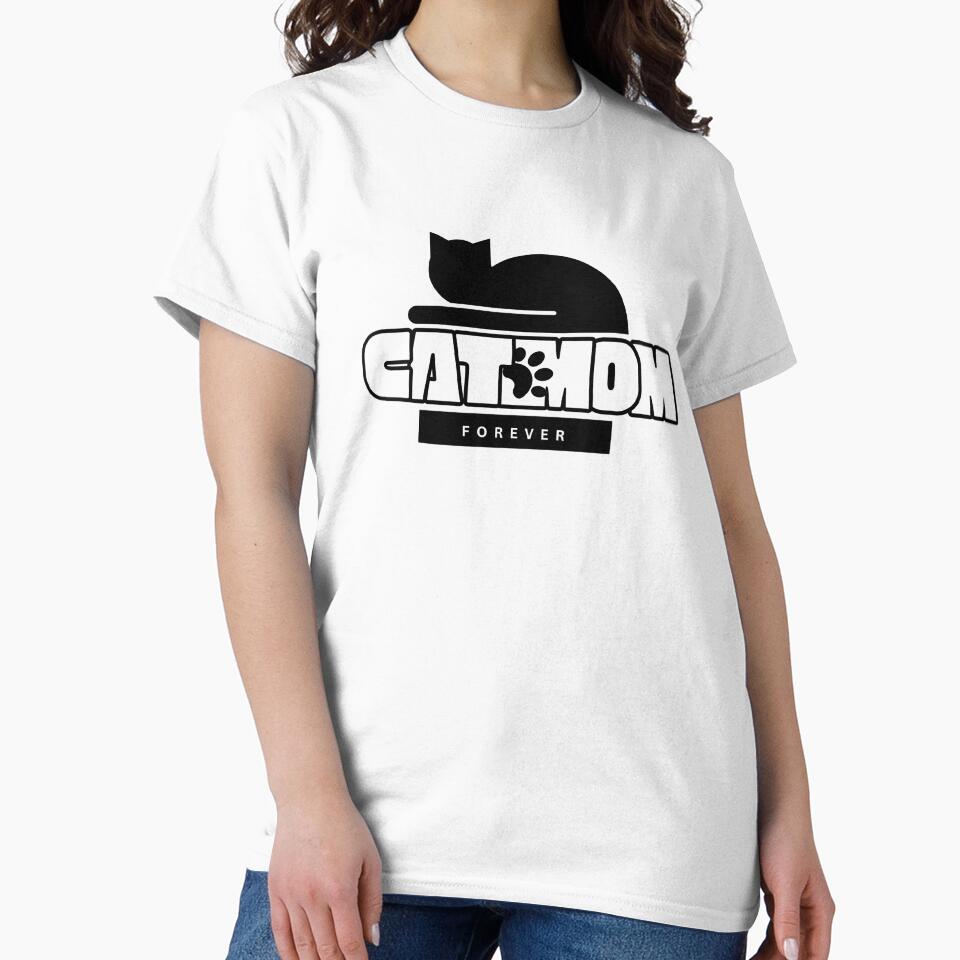 Black Cat Mom Forever - Funny Cat Lover Gift by Artycom