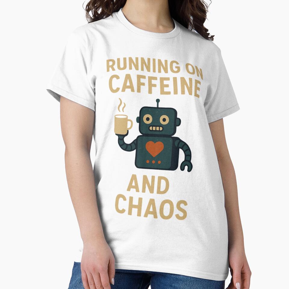 Running on Caffeine and Chaos Funny Robot Design. by The-T-In-Retro