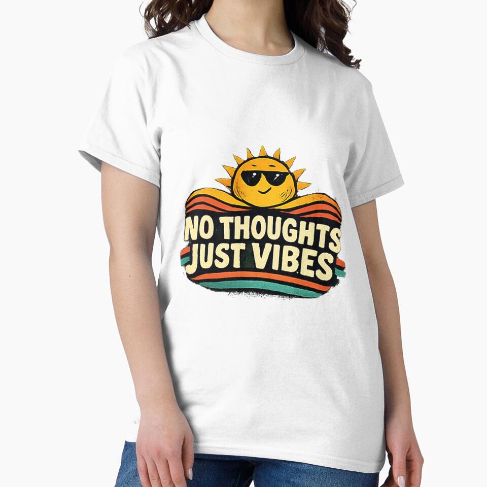 No Thoughts Just Vibes Meme Design by MemeMintDesigns