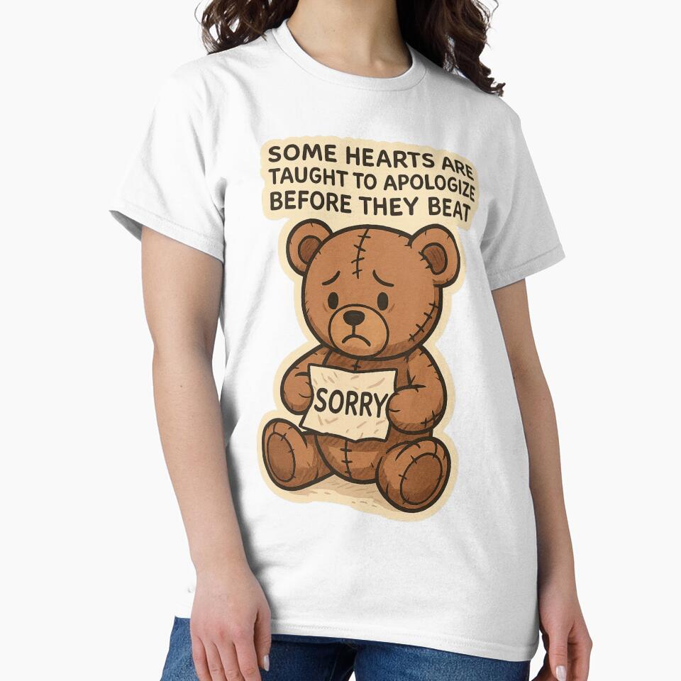 Sad Teddy Bear Holding "Sorry" Sign by ac3iongDcreator