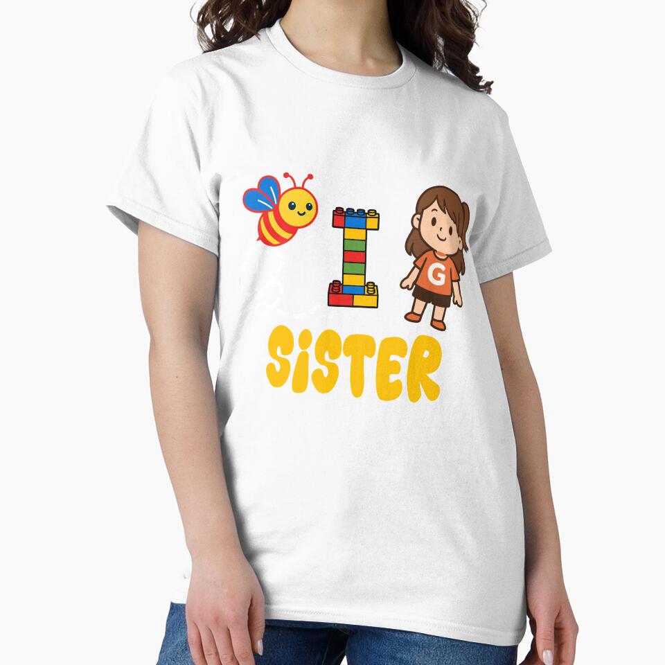 Bold Promoted to Big Sister Sibling Reveal Shirt for sister Sibling design by Colorfulman