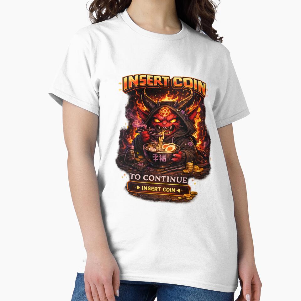 Insert Coin Demon Ramen Gamer by neonvael