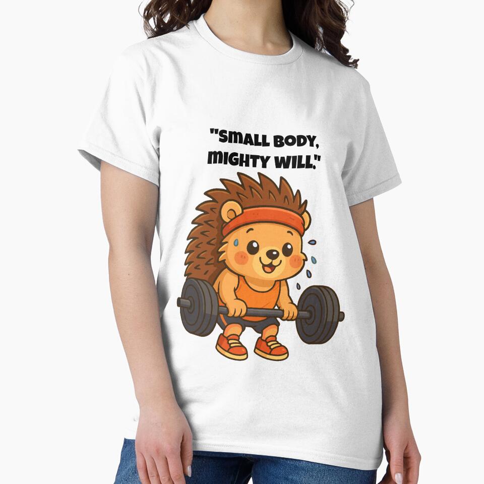 Small Body, Big Strength – Cute Hedgehog Gym Motivation by Latitude 1°N