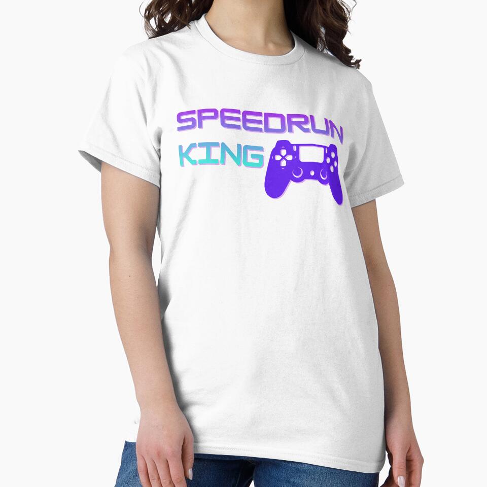 Speedrun King Neon Controller – Retro Gamer Speedrunning Design by PHRASEandSTYLE