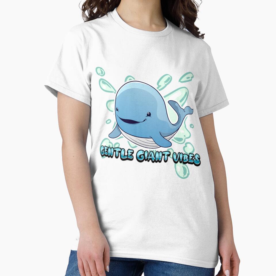 Gentle Giant Vibes – Cute Whale Ocean Design by Yesss-Mau