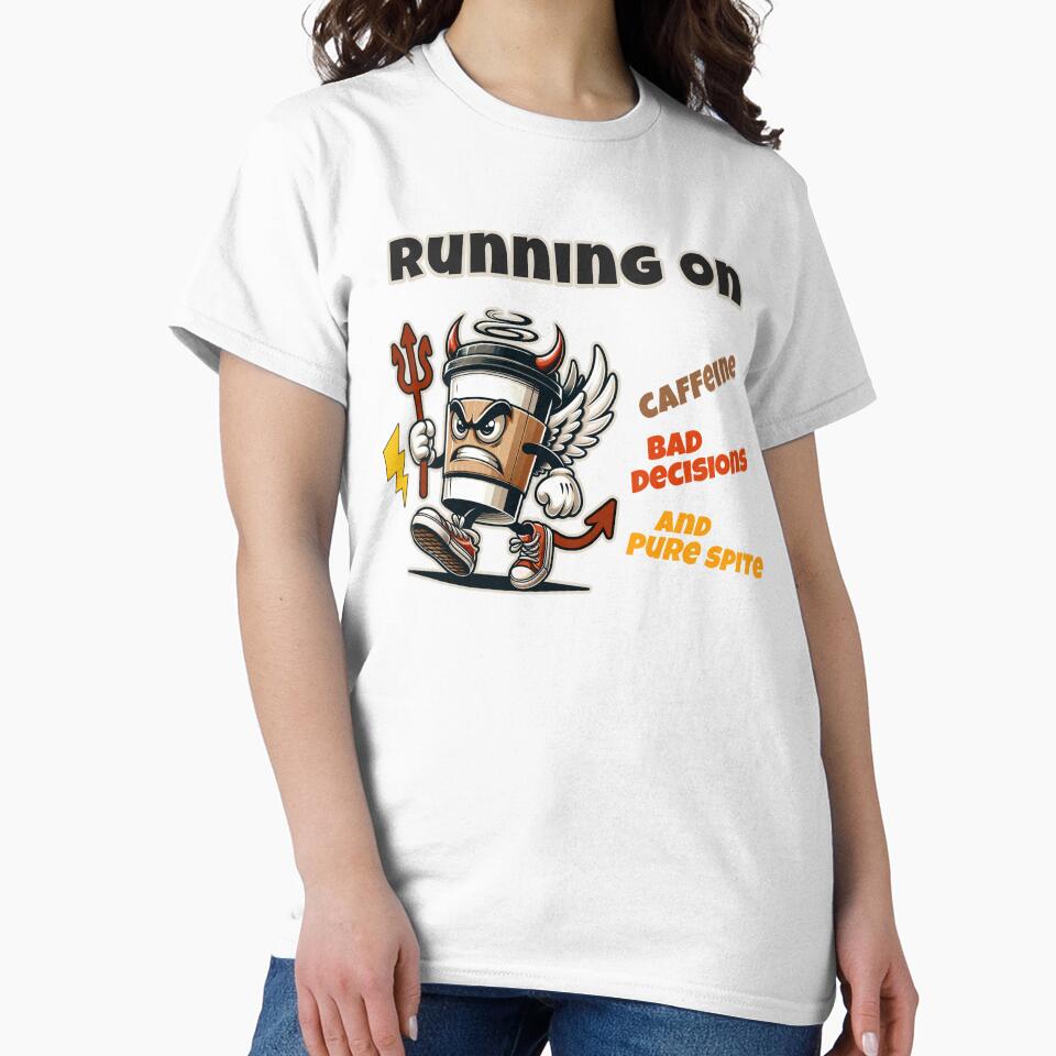 Running on Caffeine Chaos & Spite – Angry Coffee Cup by KZbubble