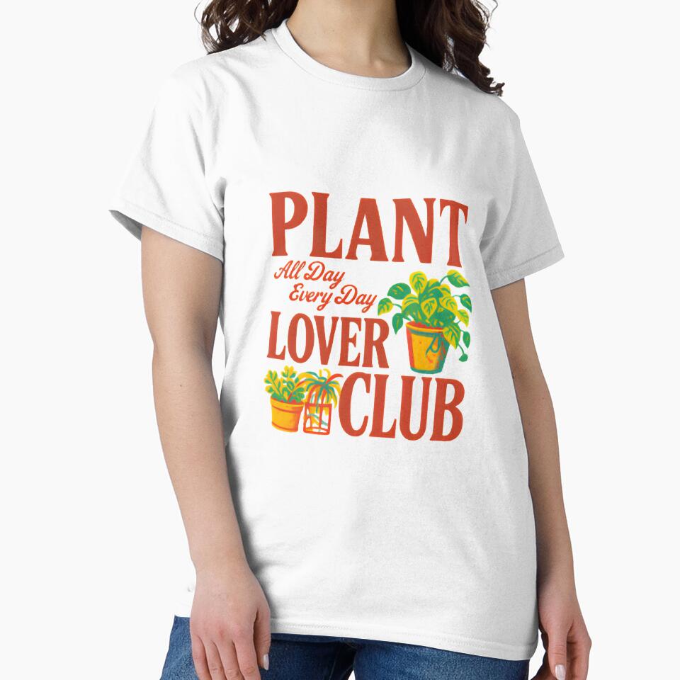Plant Lover Club — Retro Botanical Illustration | Funny Gardener Quote Art by Colorful-Garden