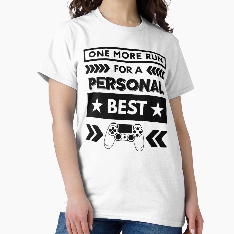 One More Run for a Personal Best – Gamer Controller Quote Design by PHRASEandSTYLE