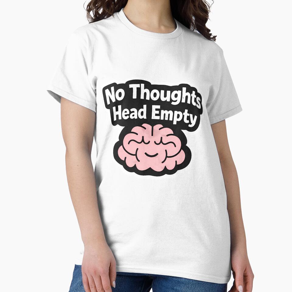No Thoughts Head Empty Funny Sticker | Cute Gen Z Meme Aesthetic by LYZ7VANI
