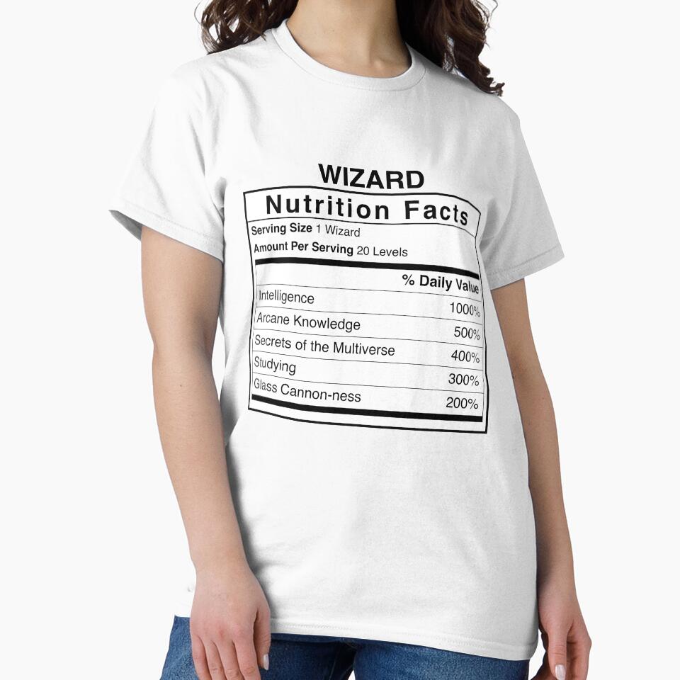 D&D Wizard Nutrition Facts by erincrnkdesign