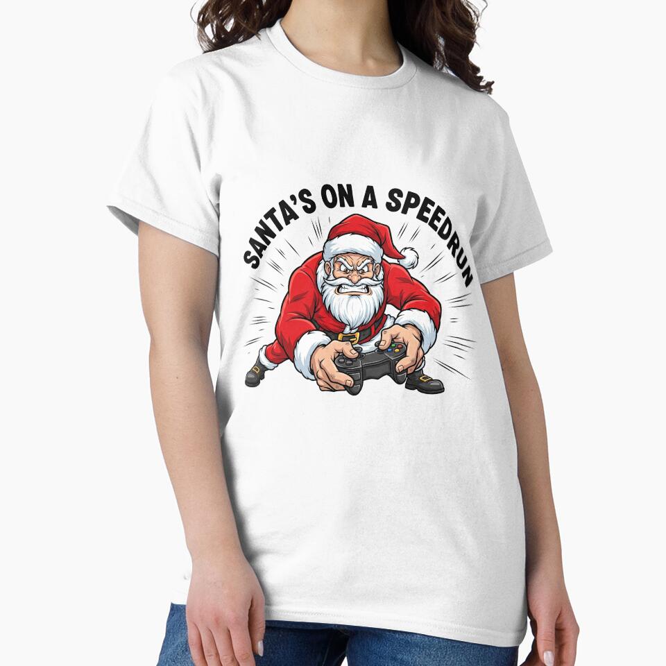 Christmas on a Speedrun – Gamer Holiday Speedrun Design by Ovaloon