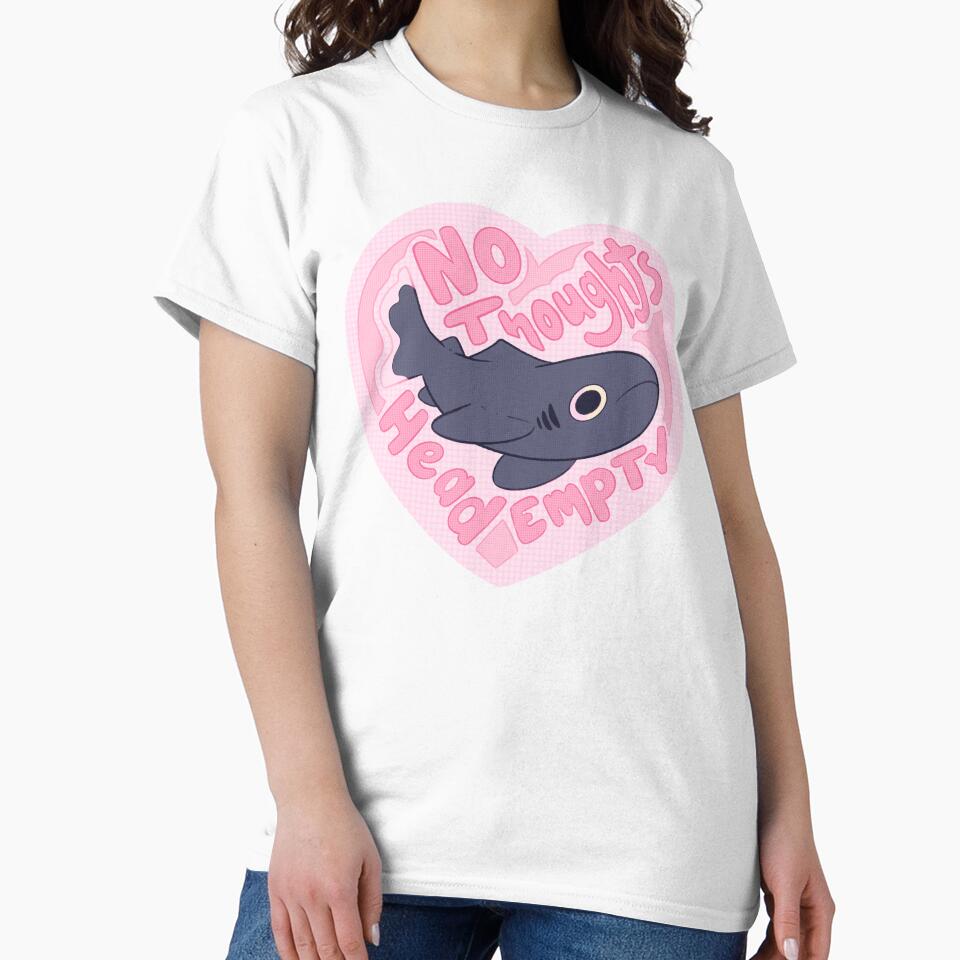No Thoughts Head Empty Greenland Shark Heart Illustration by evybenita