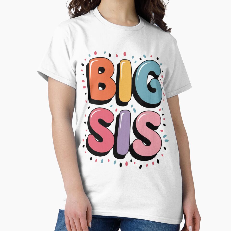 Promoted to Big Sister Retro Design for Sibling Reveal by BunBuntheDog-