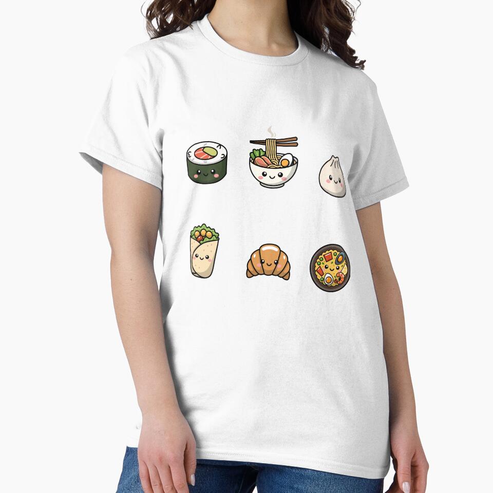 Cute Kawaii Food Icons Set - Smiling Sushi, Ramen, Dumpling & More by RyanBelandres