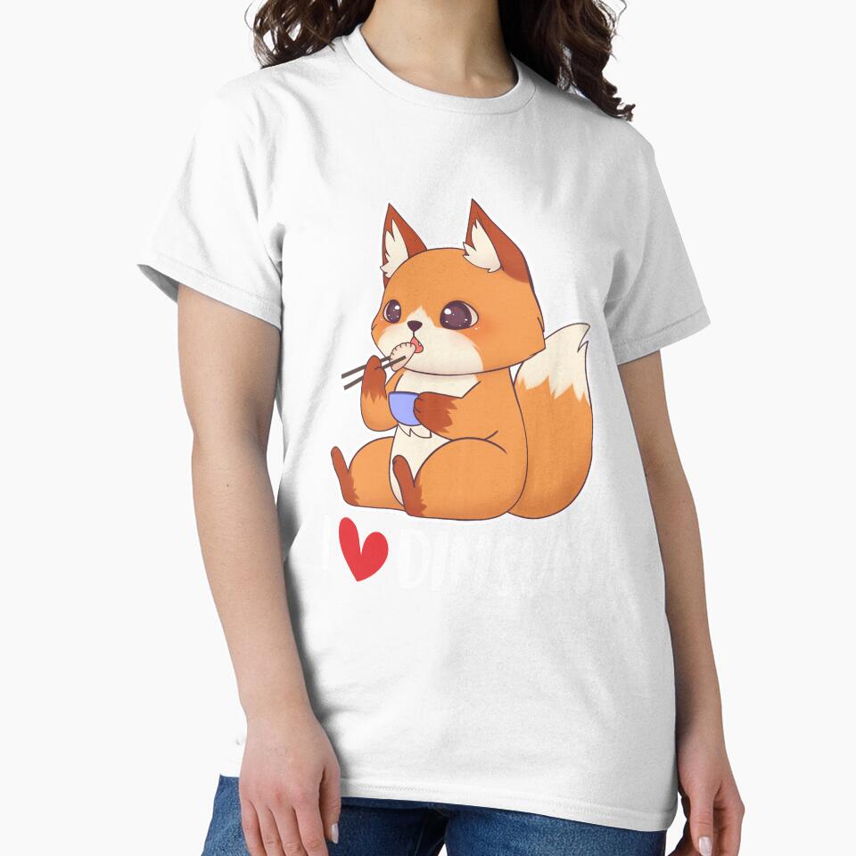 Cute Fox, I Love Dim Sum, Baby Fox Gift for the Foodie and Dim Sum Lover by fatamyfan1
