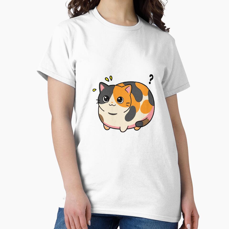Confused Kawaii Calico Cat Loaf Illustration by PholPol1959