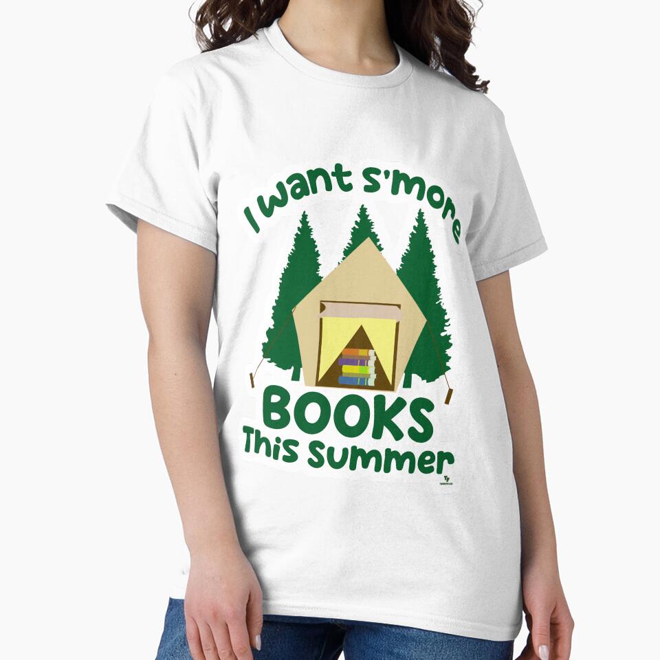 Smore Books Summer Funny Reading Slogan by mytshirtfort