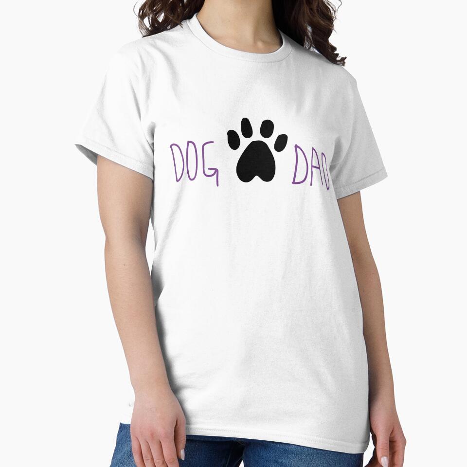 Dog Dad Paw Print Casual Owner Gift by Dmo3HarkoArt