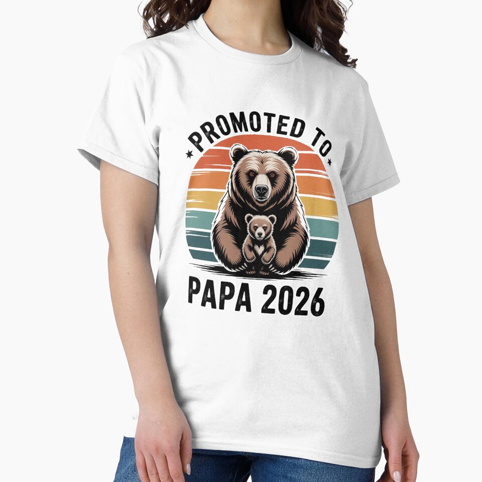 Promoted to Papa 2026 Cute New Dad Gift Idea by QuiteOrbit