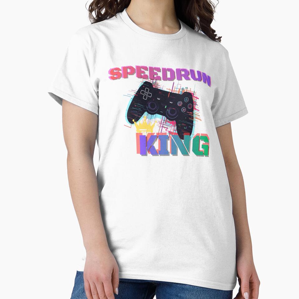 Speedrun King Glitch Controller – Cyber Gamer Speedrunning Art by PHRASEandSTYLE