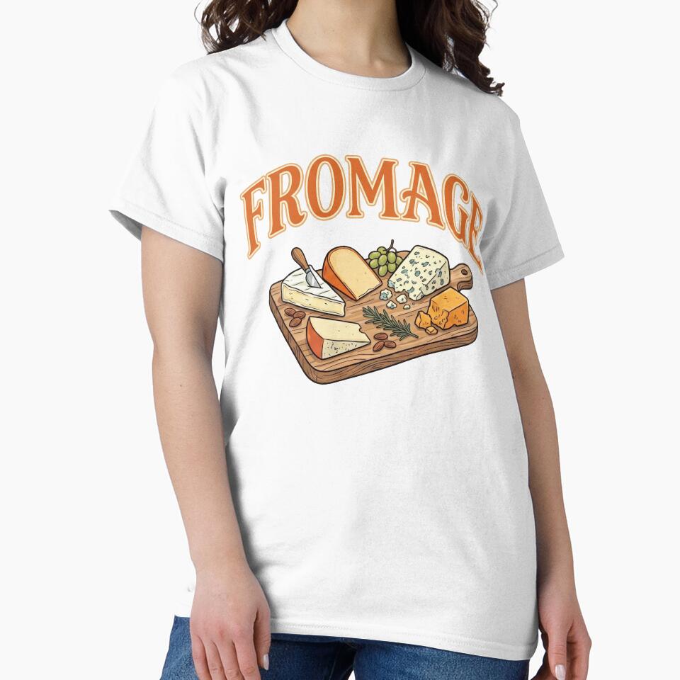 Vintage Fromage French Cheese Charcuterie Graphic Design by Terry Bain