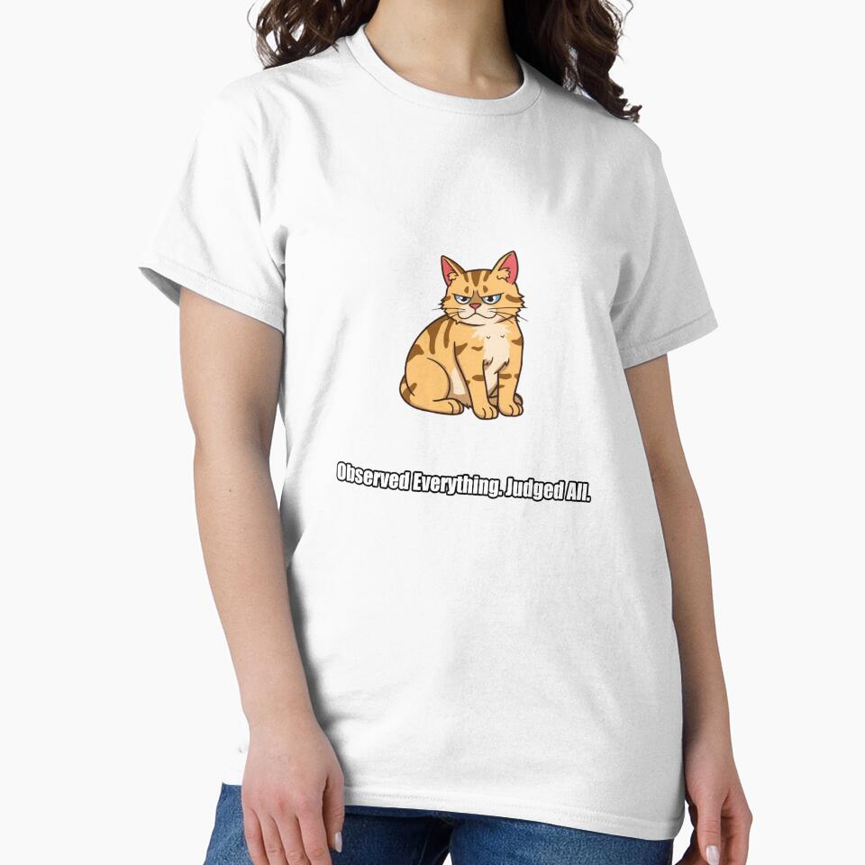 Tabby Cat Sticker - Observed Everything Judged All - Cat Gift by pawdrops