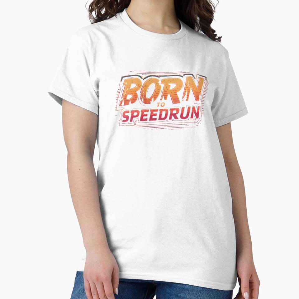 Born to Speedrun – Vintage Distressed Gamer Design by PHRASEandSTYLE