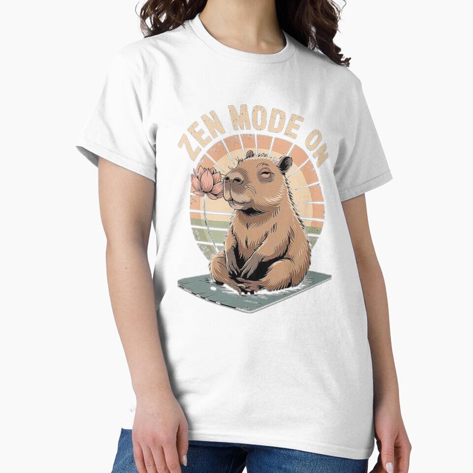 Cute Capybara Meditating Vintage Zen Animal Illustration for Relaxation and Mindfulness by love3617