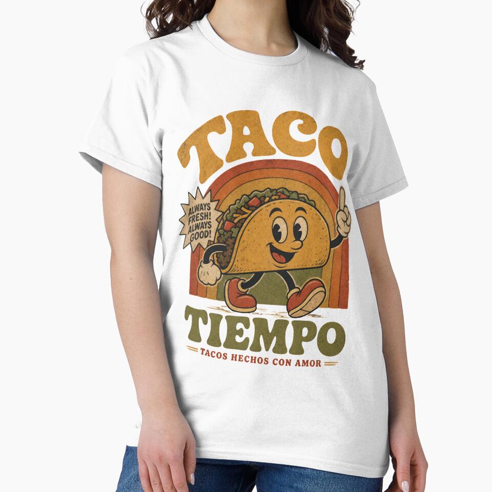 Taco Funny Mexican Food Cartoon Mascot vintage ad by LD ART