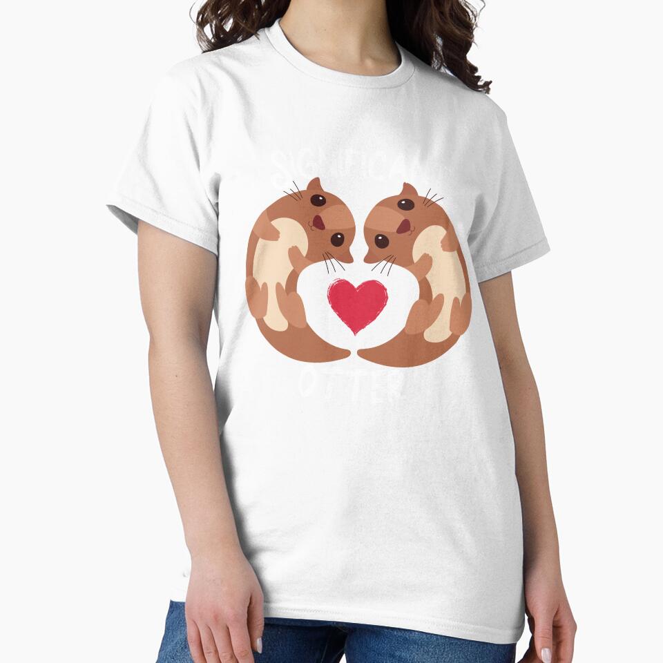 Significant Otter Heart Valentine Love by Cedarrue