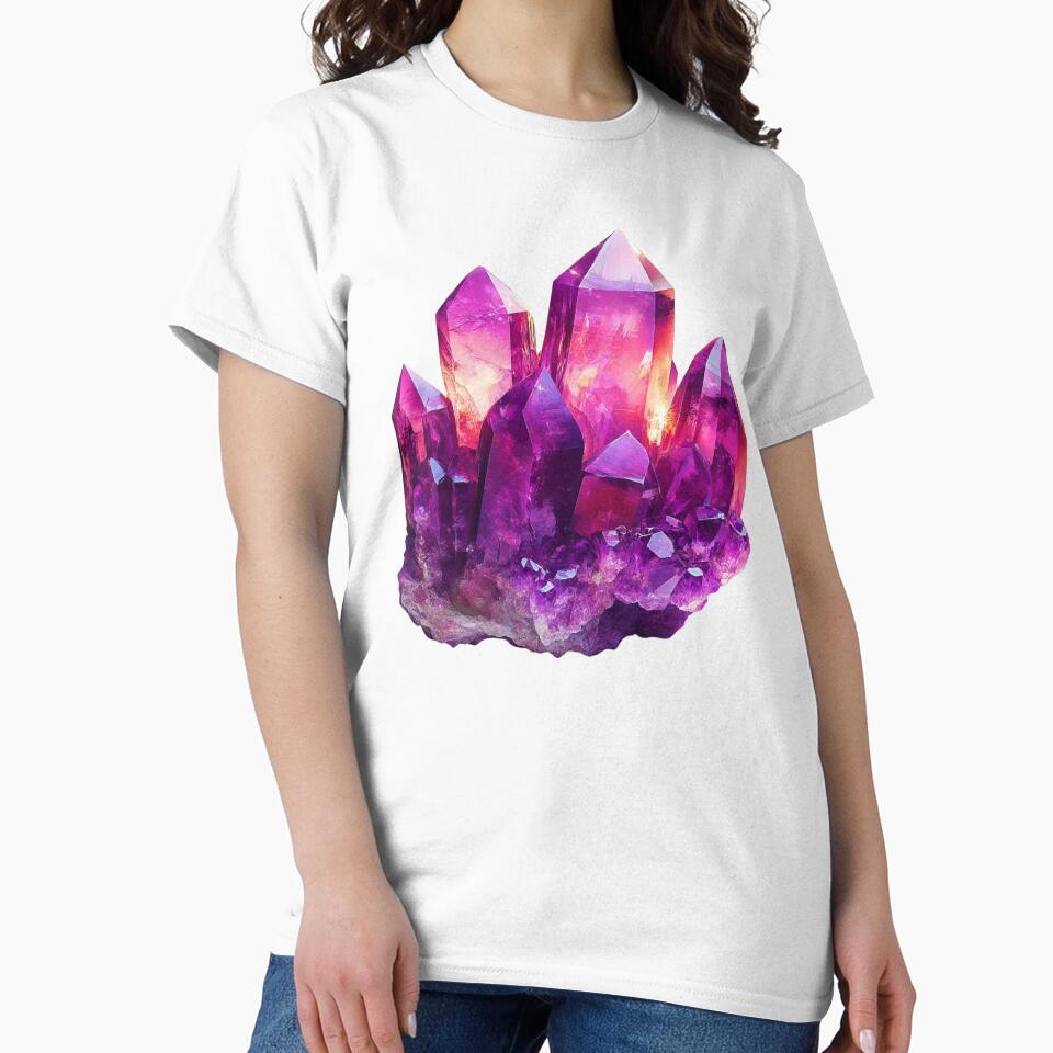 Large Amethyst Crystal – Deep Purple Quartz Energy by Myra365Art