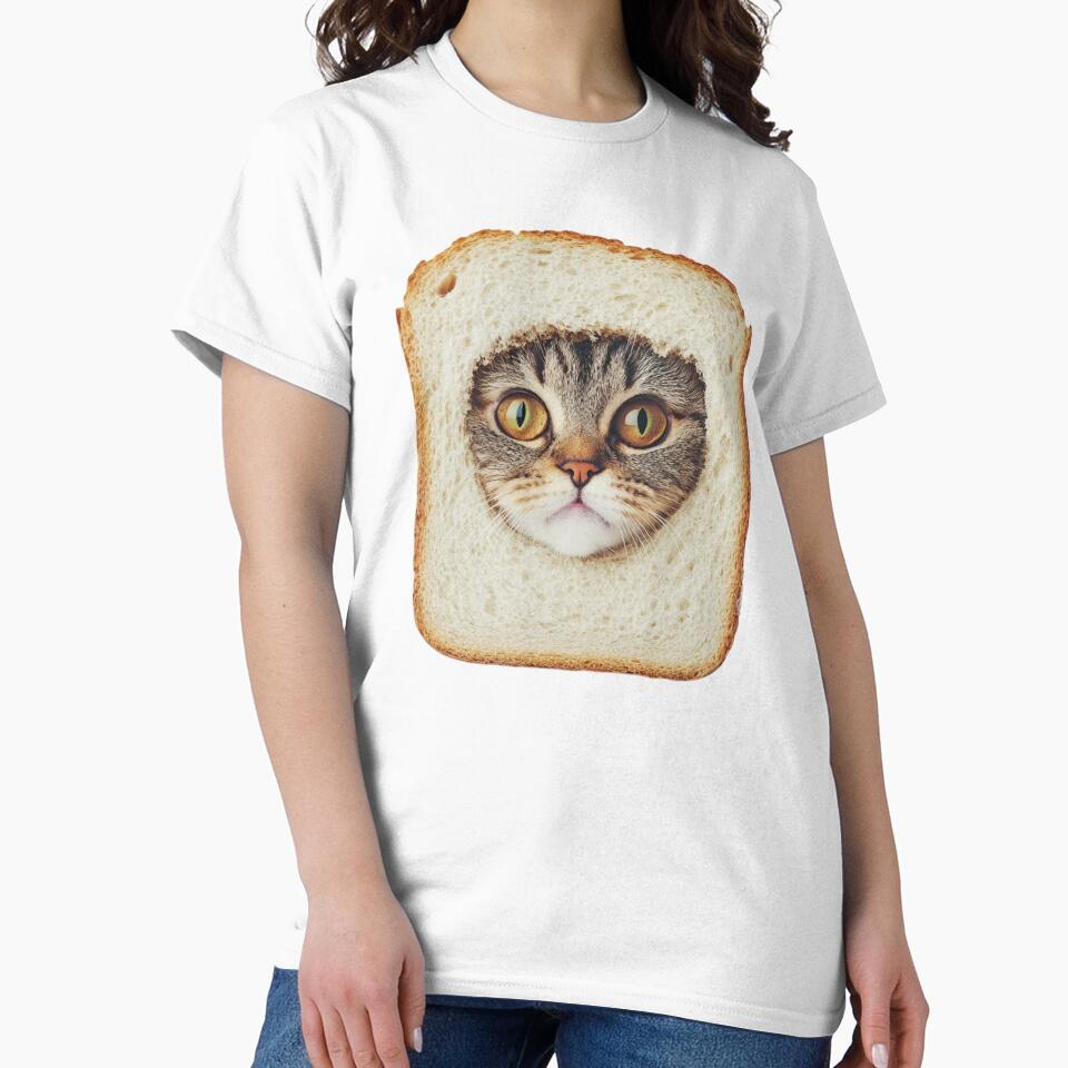 Cat Bread Face by RockFireMerch