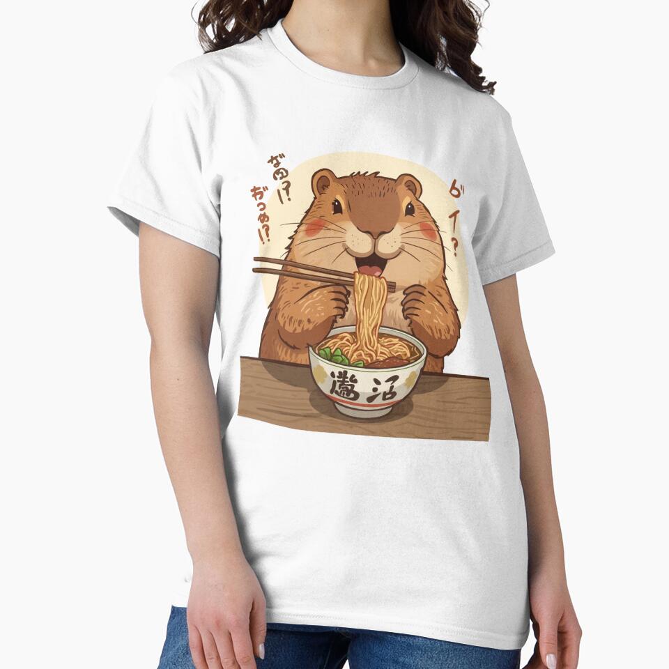 Capybara Ramen Dreams – Japanese Aesthetic Shirt & Sticker | Hidden Threads Original by HiddenThreads
