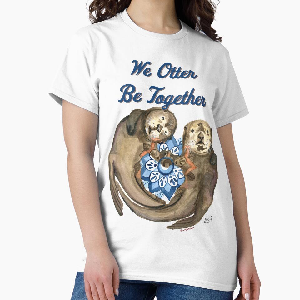 We Otter Be Together by marleywrightart