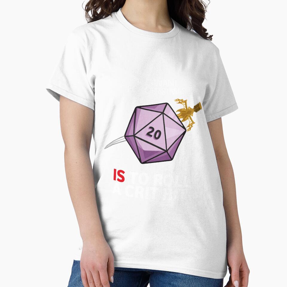 All I Want For Christmas Is To Roll A Crit Hit - Board Games TRPG Design - Dungeon Board Game Art by MeepleDesign