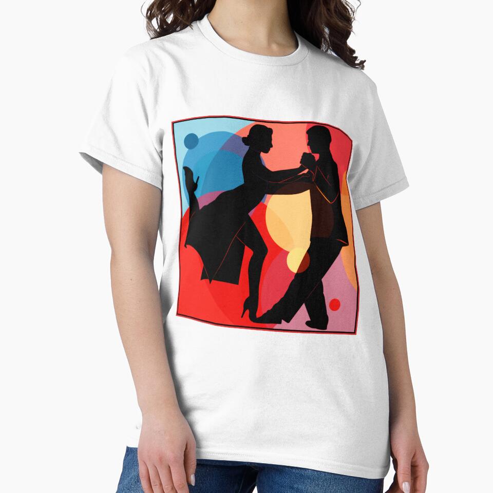 Argentine Tango Dance Couple Silhouette doing a Boleo by infinitetango