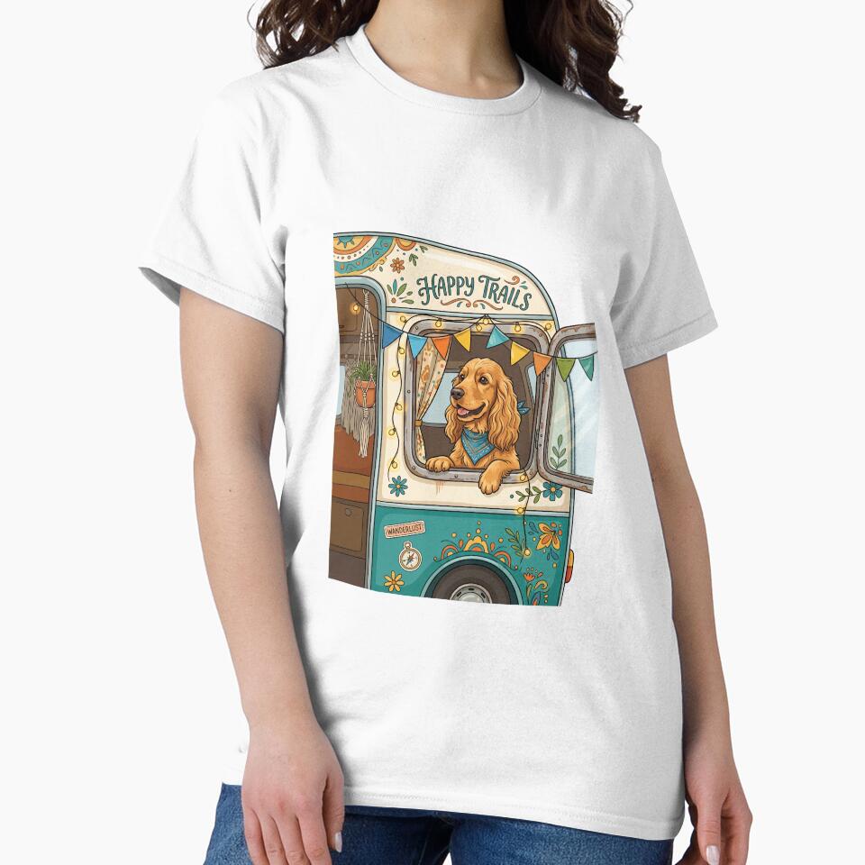 Cocker Spaniel Van Life Traveler Cute Camper Road Trip by PictoVibe