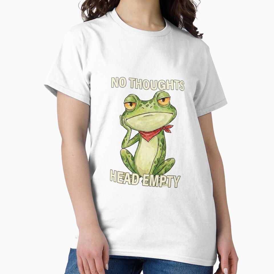 No Thoughts Head Empty Funny Frog Gift – Cute Meme Cartoon Illustration for Chill Vibes, Humor Lovers & Aesthetic Decor by Williams Anderson
