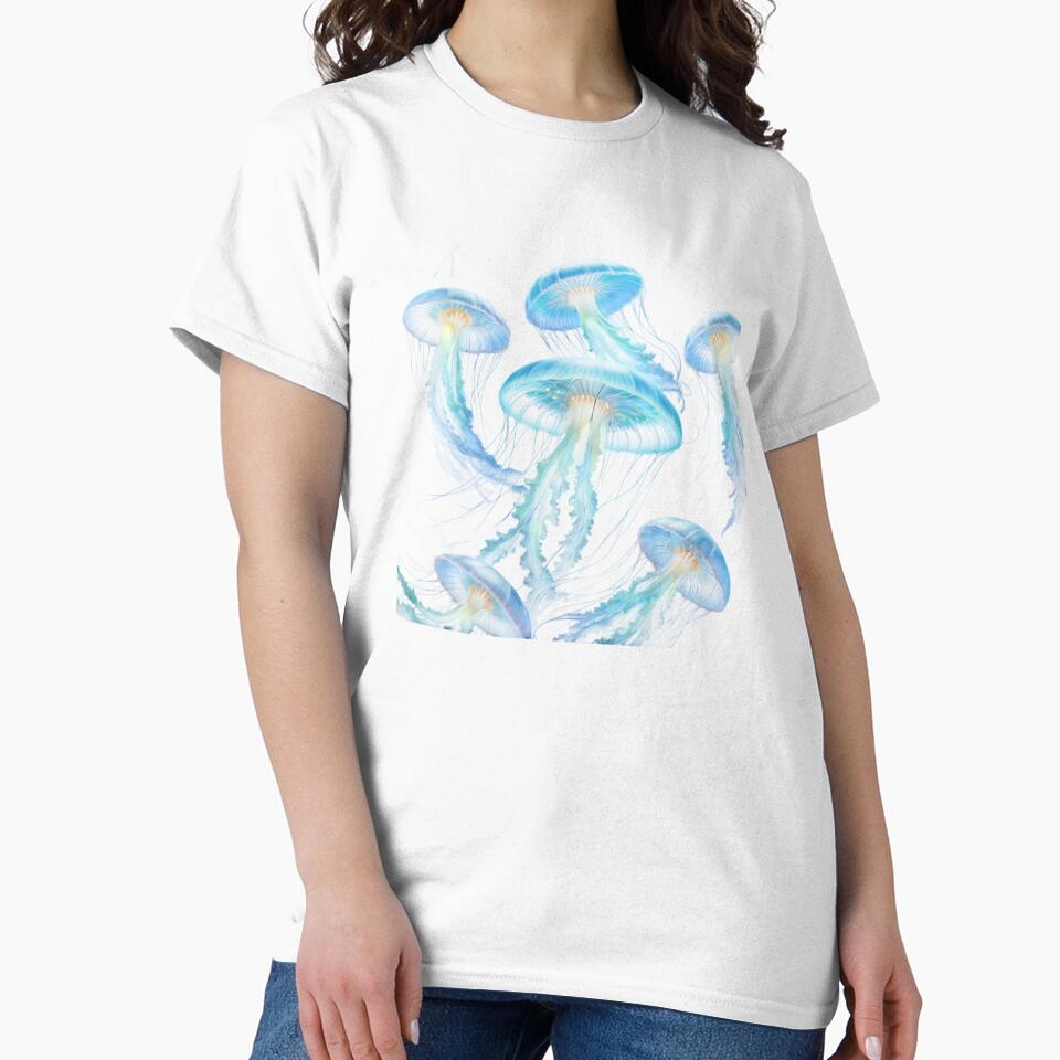 Ethereal Glow of Jellyfish Underwater by EsraaCreations