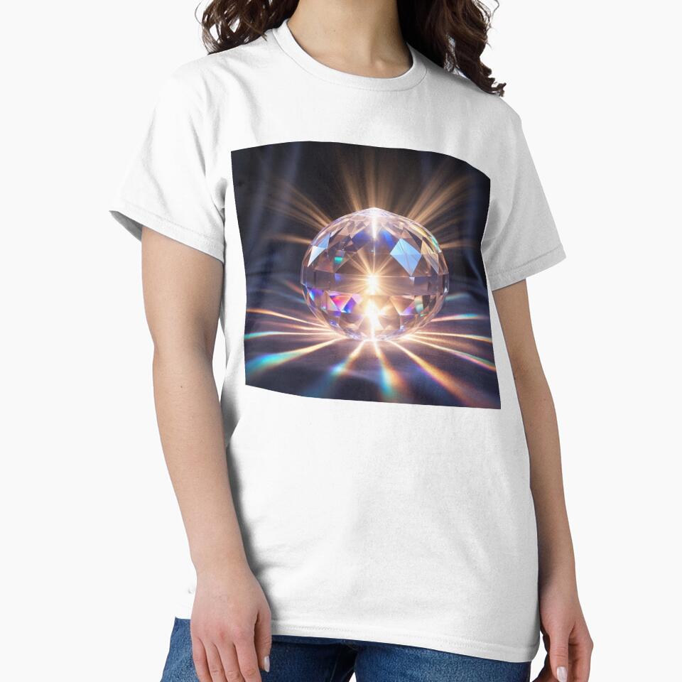 Radiant Crystal Sphere – Prism Light Refraction Art by Cristhian Almanza